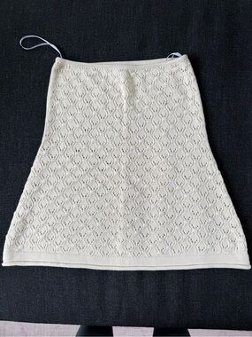 Cream Knit Eyelet Tube Top - Lightweight Summer Staple